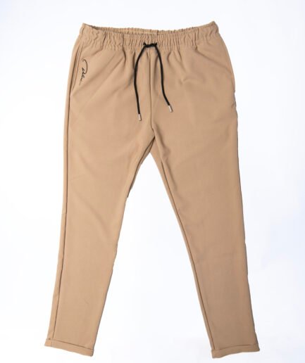Pantalone in Twill Cammello con Risvolto